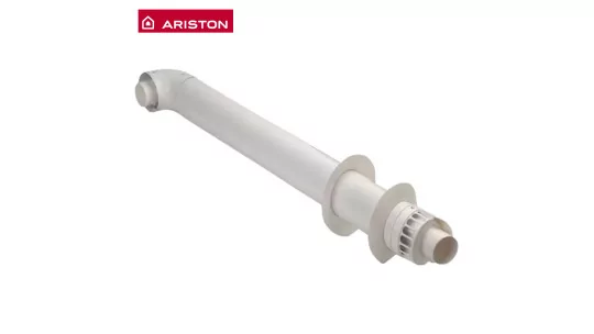 Ariston D80-125 mm PP-alu 1000 mm koncentrikus parapett szett, fehér.jpg