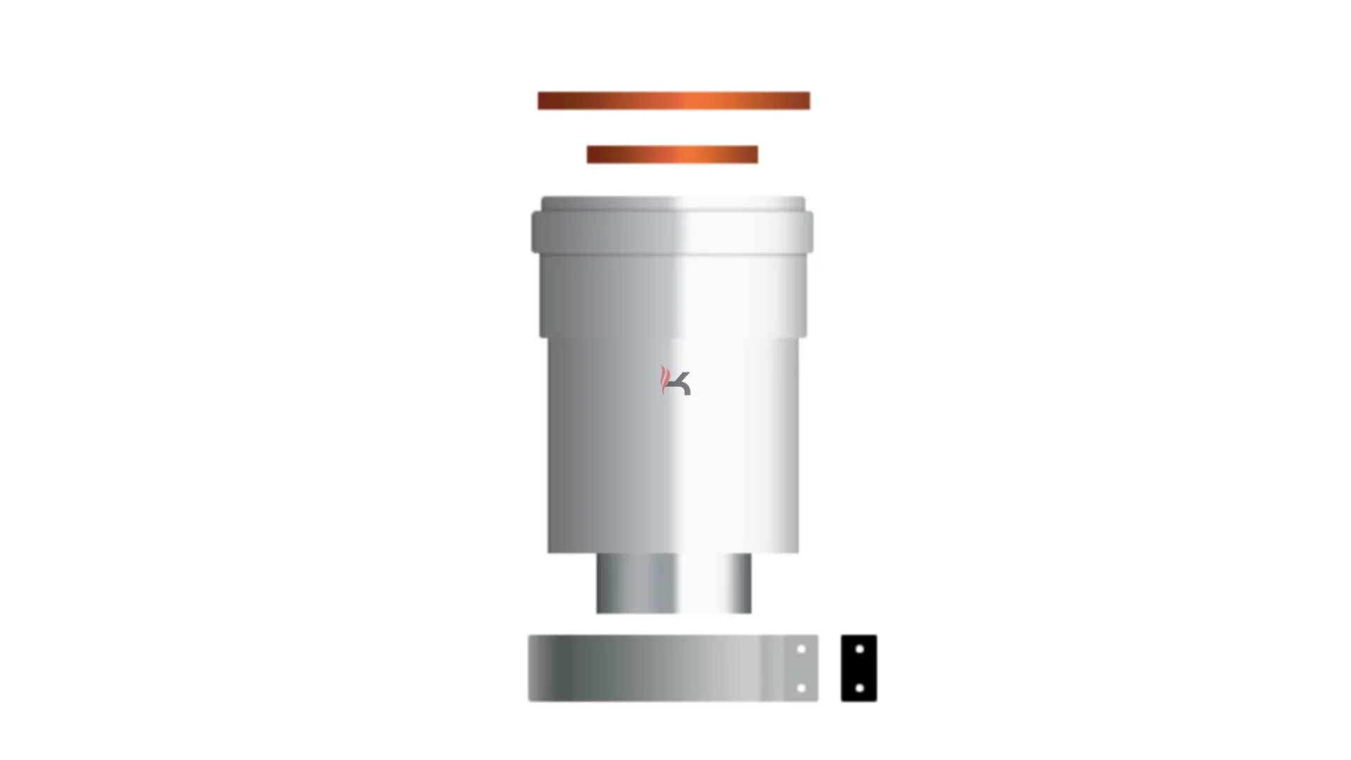 Ariston függőleges indítóidom PP/alu D60/100 mm (Gyártói cikkszám: 3318079)