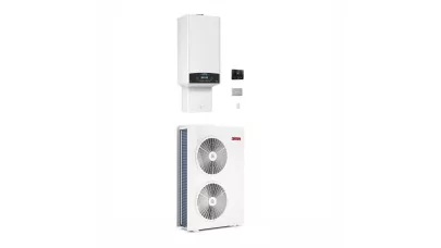 Ariston Genus One+ Hybrid 30/120 T Net R32 Kondenzációs kombi gázkazán 30kW + hőszivattyú 3 fázis 12 kW
