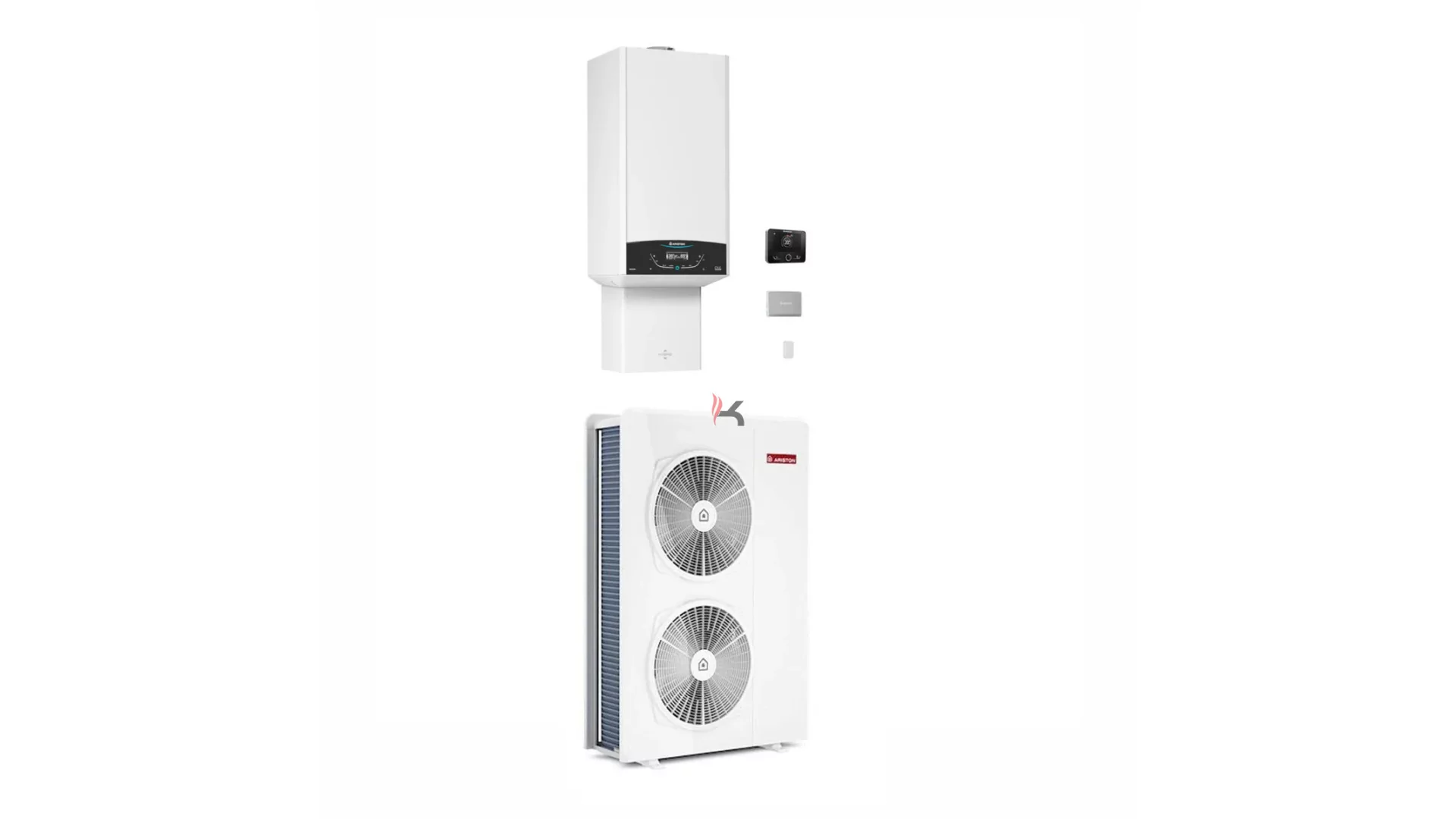 Ariston Genus One+ Hybrid 30/120 T Net R32 Kondenzációs kombi gázkazán 30kW + hőszivattyú 3 fázis 12 kW (Gyártói cikkszám: 3302616)