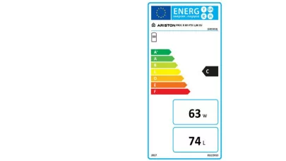 Ariston PRO1 R TD-TS 80 fali villanybojler 1 hőcserélős elektromos fűtéssel, balos 1,8 kW 2.