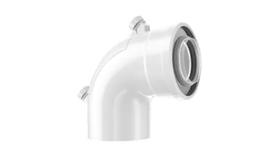 Bosch FC-CER60-87 koncentrikus ellenőrző könyök 90° PP/Alu D60/100 mm