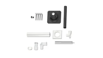 Bosch FC-Set60-B53 alapszett szétválasztott füstgázelvezetés kéménybe szerelve PP D80/125 mm