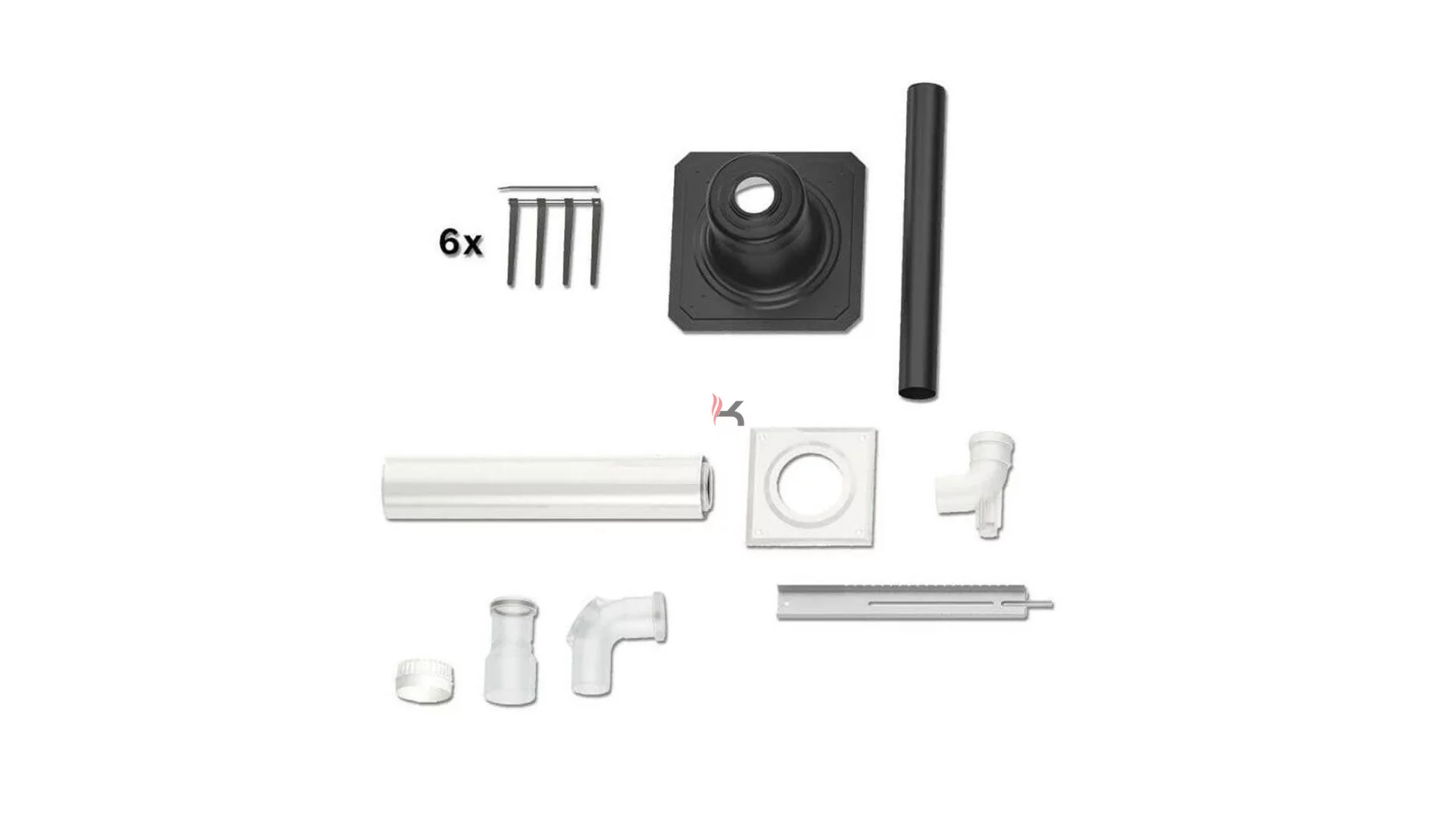 Bosch FC-Set60-B53 alapszett szétválasztott füstgázelvezetés kéménybe szerelve PP D80/125 mm (Gyártói cikkszám: 7738112781)