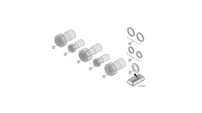 Bosch vízszintes csatlakozó készet forrasztható hollandis GC 5x00iwt-hez HW-SetBC-3 GC 5x000iwt