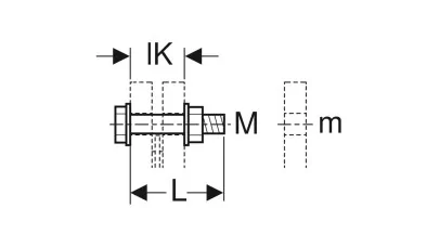 Geberit csavarkészlet karimás kötéshez, horganyzott acél, M16, L7cm 2.