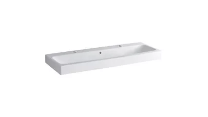 Geberit iCon mosdó 2 csaplyukkal, túlfolyóval, 120x48,5 cm