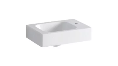 Geberit iCon XS kézmosó 38x28 cm, jobb oldali csaplyukkal, túlfolyó nélkül