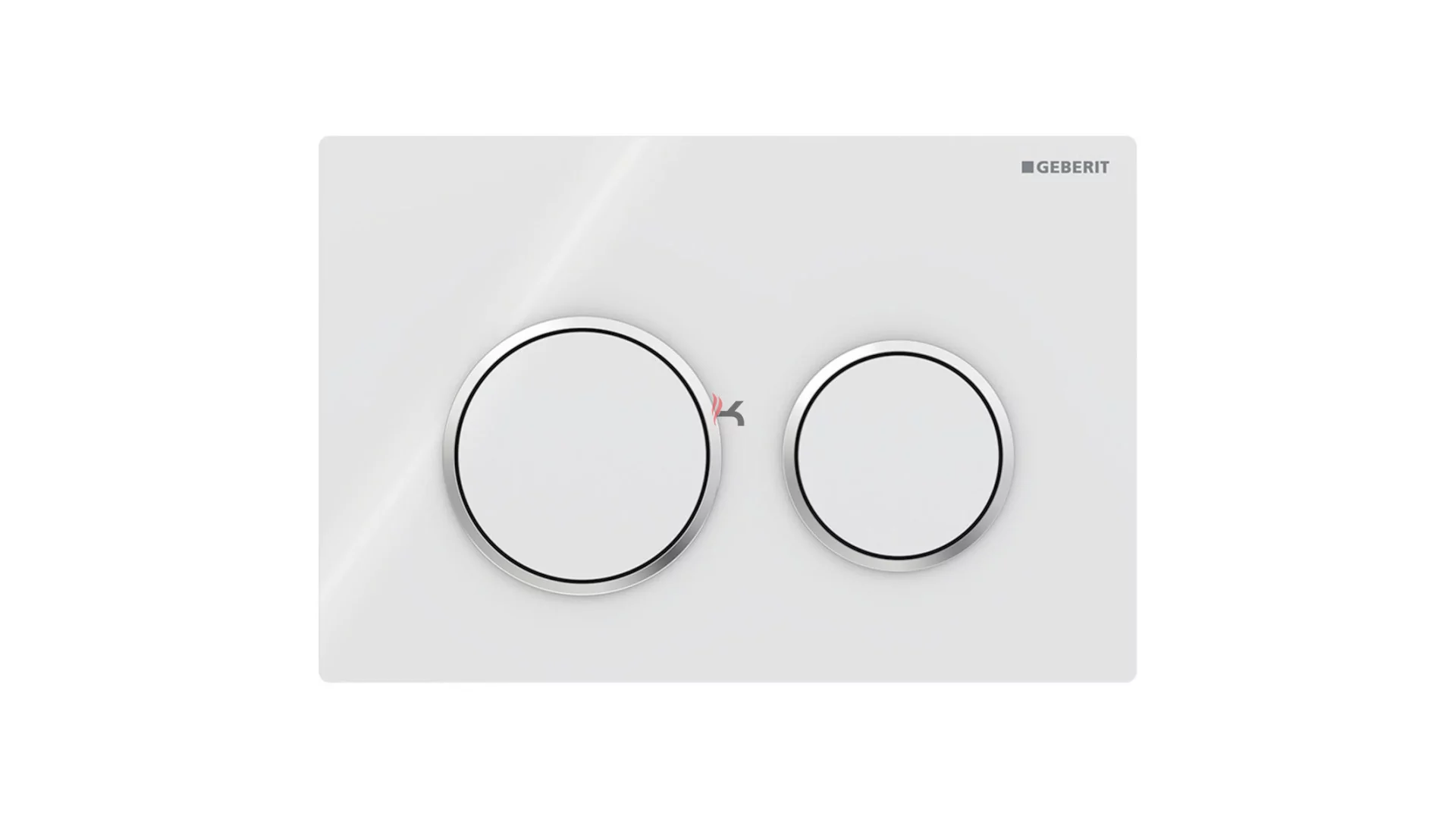 Geberit Omega20 működtetőlap, 2 mennyiséges öblítéshez, round: fehér/fényes króm/fehér (Gyártói cikkszám: 115.085.KJ.1)