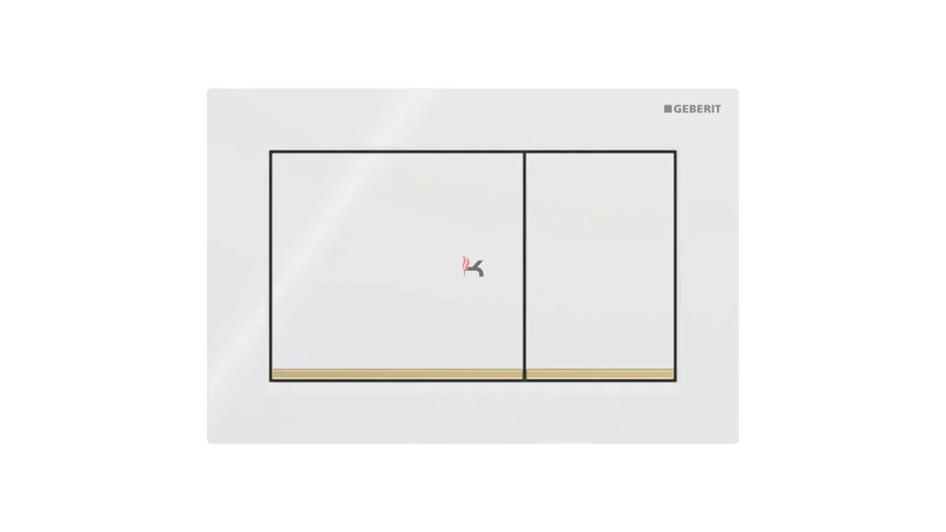 Geberit Omega20 működtetőlap, 2 mennyiséges öblítéshez, square, fehér/aranyozott/fehér (Gyártói cikkszám: 115.080.KK.1)