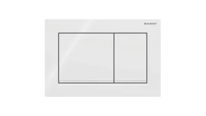 Geberit Omega20 működtetőlap, 2 mennyiséges öblítéshez, square, fehér/matt fehér/fehér
