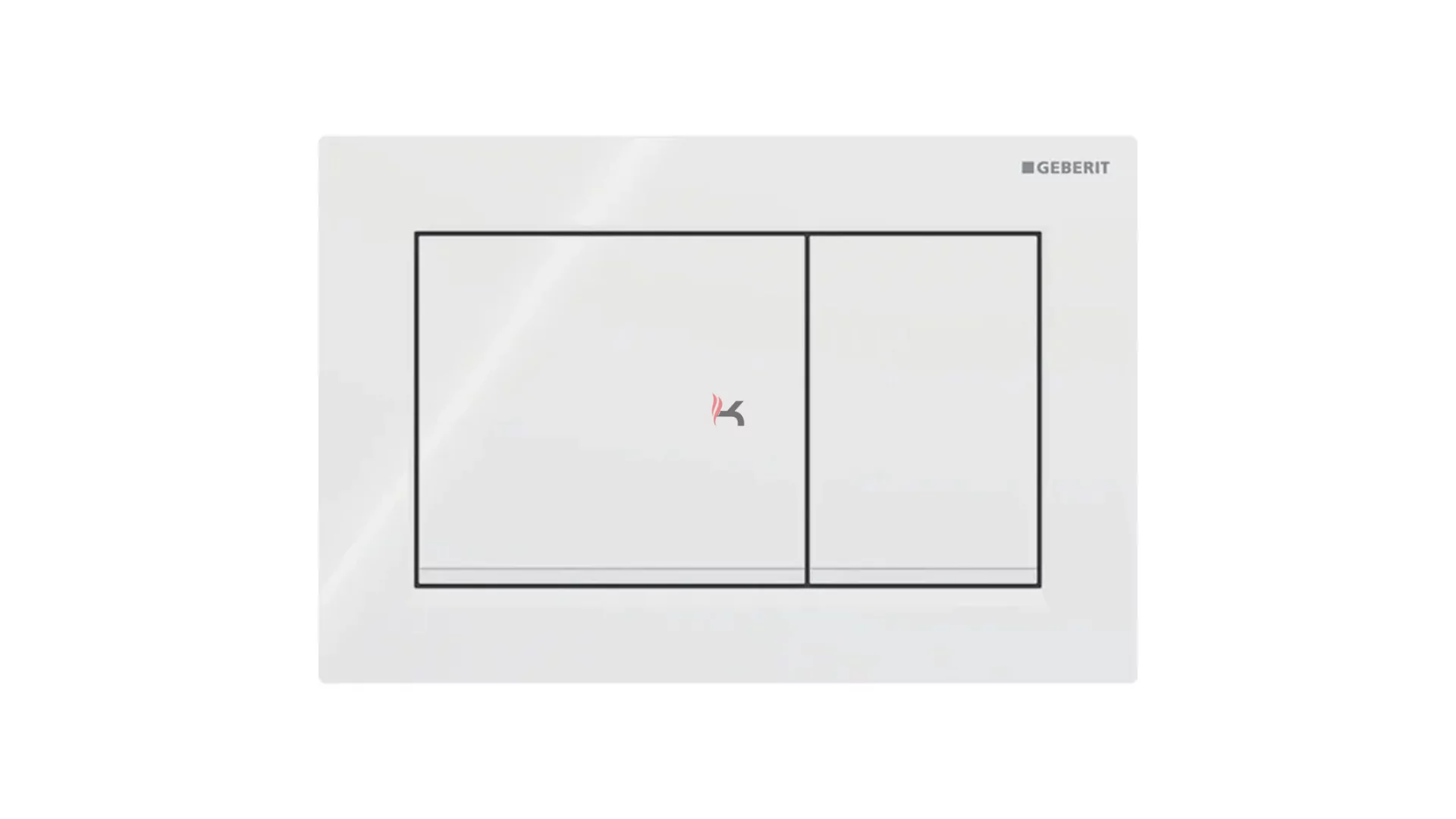 Geberit Omega20 működtetőlap, 2 mennyiséges öblítéshez, square, fehér/matt fehér/fehér (Gyártói cikkszám: 115.080.11.1)
