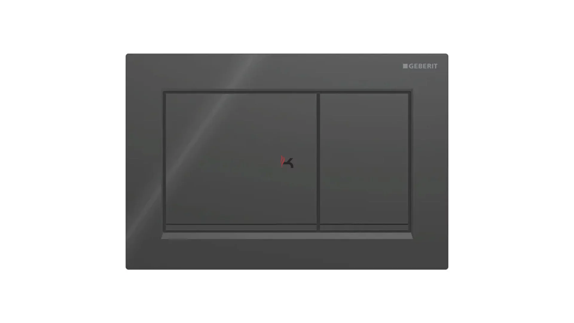 Geberit Omega20 működtetőlap, 2 mennyiséges öblítéshez, square, fekete/matt fekete/fekete, easy-t (Gyártói cikkszám: 115.080.DW.1)