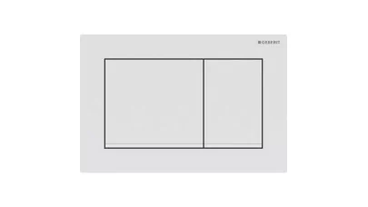 Geberit Omega20 működtetőlap, 2 mennyiséges öblítéshez, square, matt fehér/fehér/matt fehér, easy