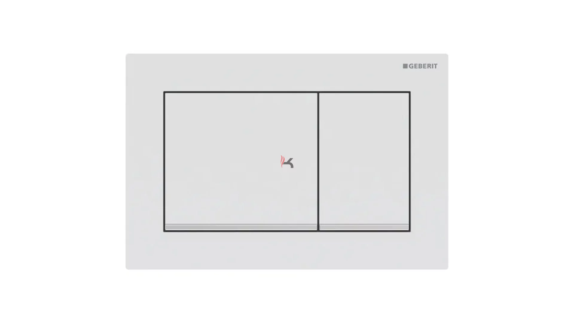 Geberit Omega20 működtetőlap, 2 mennyiséges öblítéshez, square, matt fehér/fényes króm/matt fehér (Gyártói cikkszám: 115.080.JT.1)