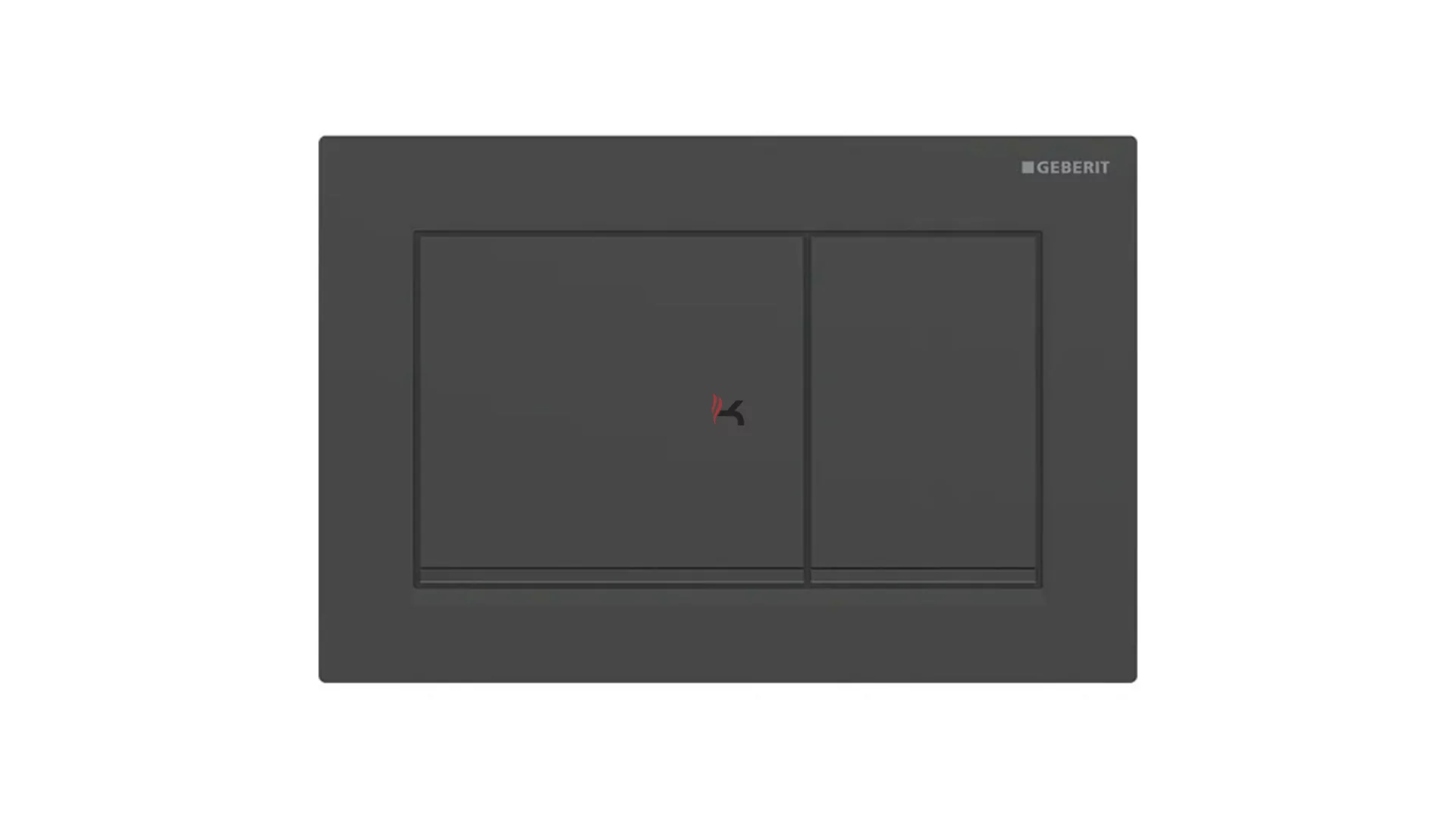 Geberit Omega20 működtetőlap, 2 mennyiséges öblítéshez, square, matt fekete/fekete/matt fekete, e (Gyártói cikkszám: 115.080.16.1)