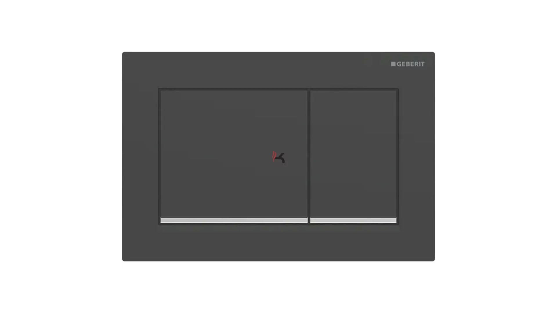 Geberit Omega20 működtetőlap, 2 mennyiséges öblítéshez, square, matt fekete/fényes króm/matt feke (Gyártói cikkszám: 115.080.14.1)