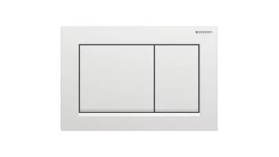 Geberit Omega20 működtetőlap, 2 mennyiséges öblítéshez, square, matt króm easy-to-clean bevonatta