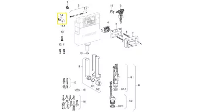 Geberit sarokszelep, R1/2" PEX