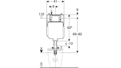 Geberit Sigma UP720 falba süllyesztett öblítőtartály, keskeny kivitel (8cm mély) 2.