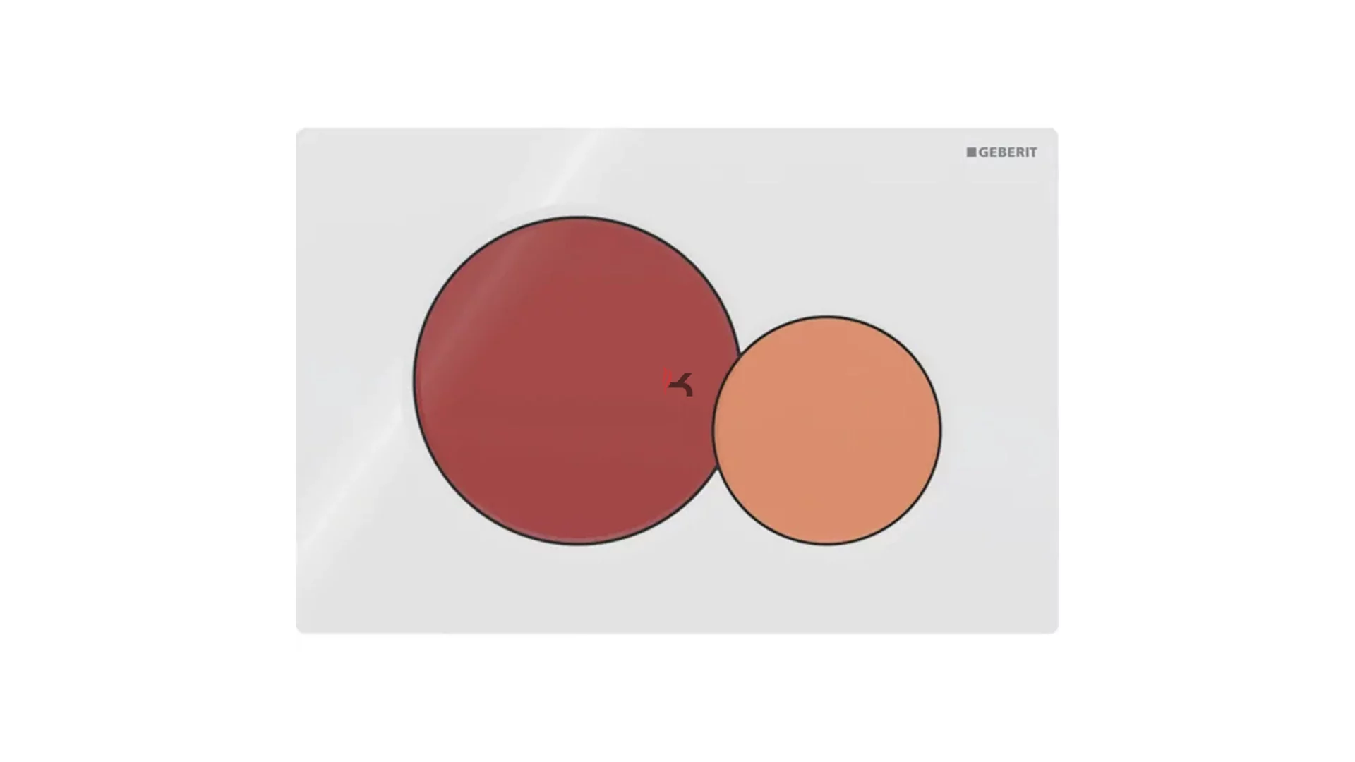 Geberit Sigma01 működtetőlap 2 mennyiséges öblítéshez, round, Bambini WC hez, fehér/kármin vörös/ (Gyártói cikkszám: 115.770.FY.5)
