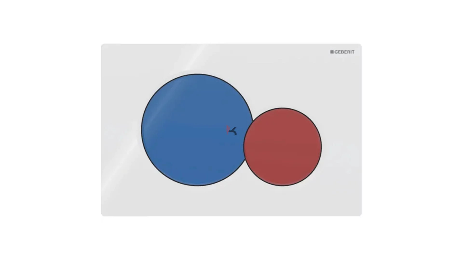 Geberit Sigma01 működtetőlap 2 mennyiséges öblítéshez, round, Bambini WC hez, fehér/kék/vörös (Gyártói cikkszám: 115.770.LB.5)
