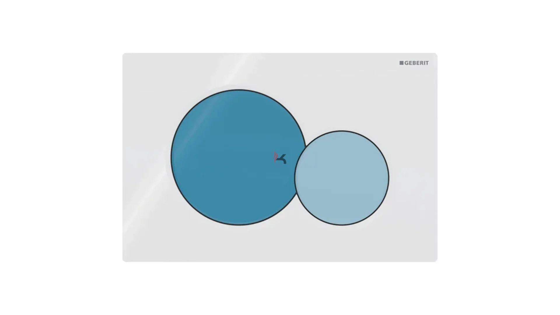 Geberit Sigma01 működtetőlap 2 mennyiséges öblítéshez, round, Bambini WC hez, fehér/óceánkék/vilá (Gyártói cikkszám: 115.770.SX.5)