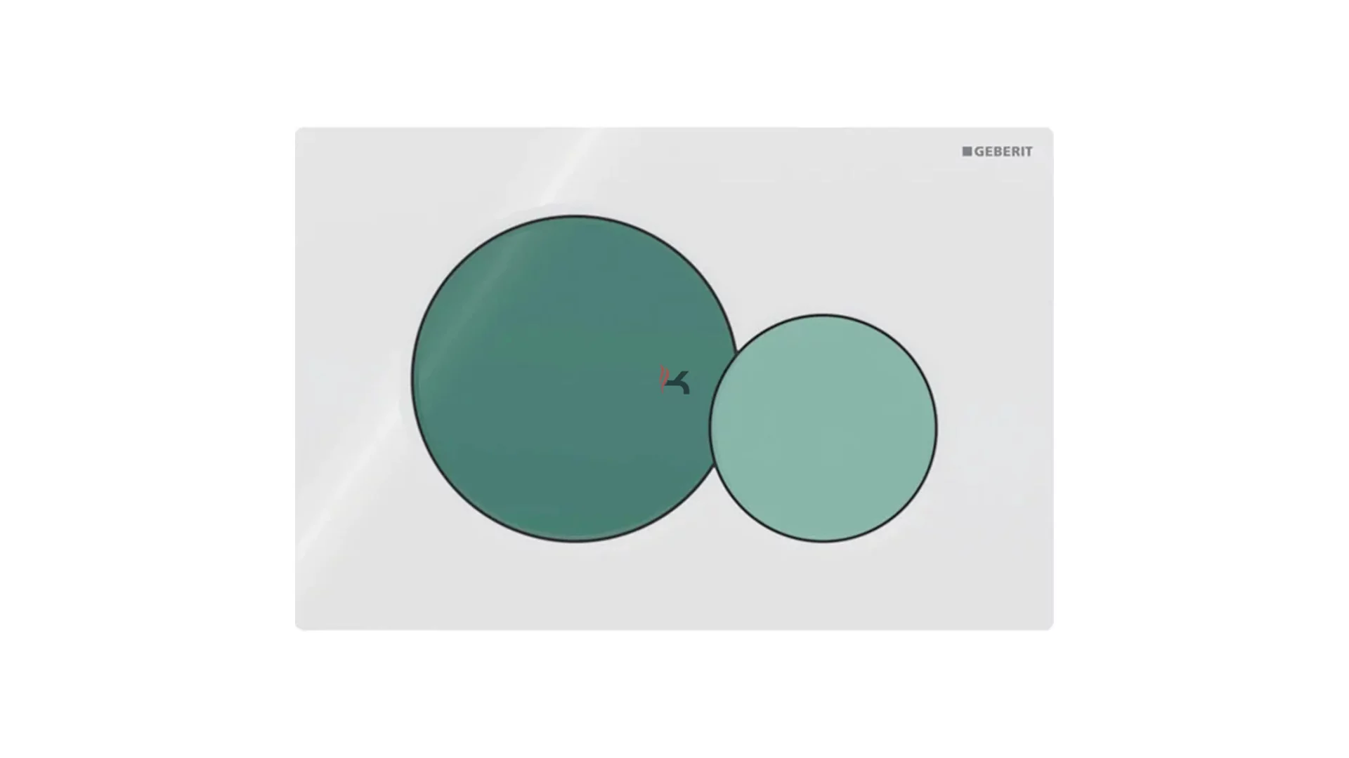 Geberit Sigma01 működtetőlap 2 mennyiséges öblítéshez, round, Bambini WC hez, fehér/sötétzöld/vil (Gyártói cikkszám: 115.770.79.5)