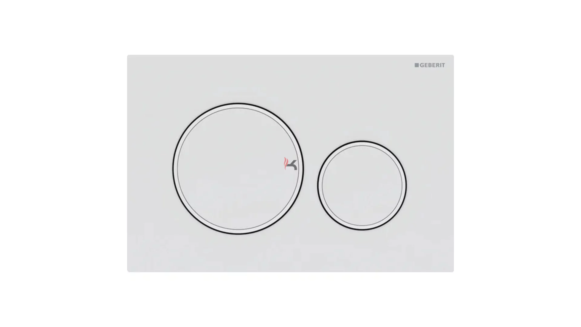 Geberit Sigma20 működtetőlap 2 mennyiséges öblítéshez, round, easy-to-clean, matt fehér/fehér (Gyártói cikkszám: 115.882.01.1)