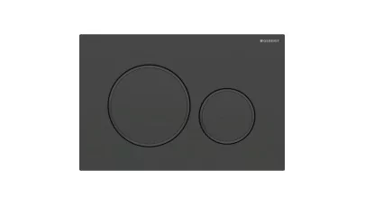 Geberit Sigma20 működtetőlap 2 mennyiséges öblítéshez, round, easy-to-clean, matt fekete