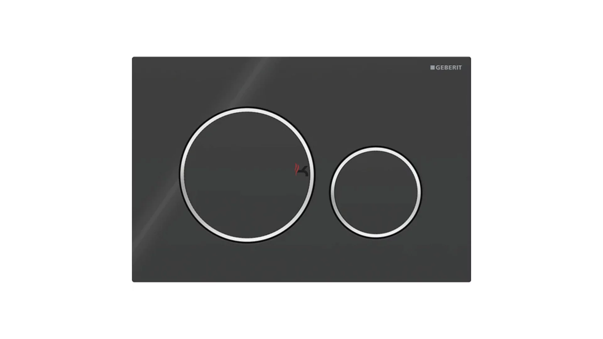 Geberit Sigma20 működtetőlap 2 mennyiséges öblítéshez, round, fekete/fényes króm/fekete (Gyártói cikkszám: 115.882.KM.1)