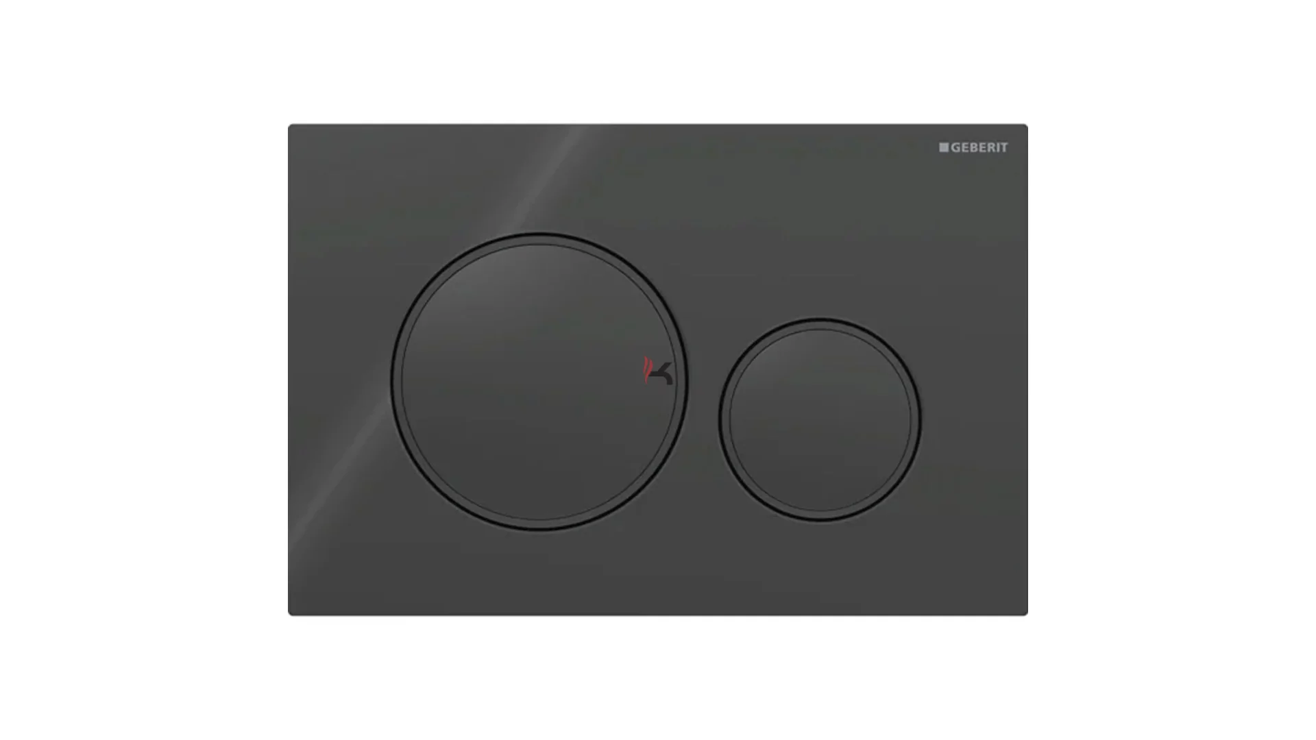 Geberit Sigma20 működtetőlap 2 mennyiséges öblítéshez, round, fekete/matt fekete (Gyártói cikkszám: 115.882.DW.1)