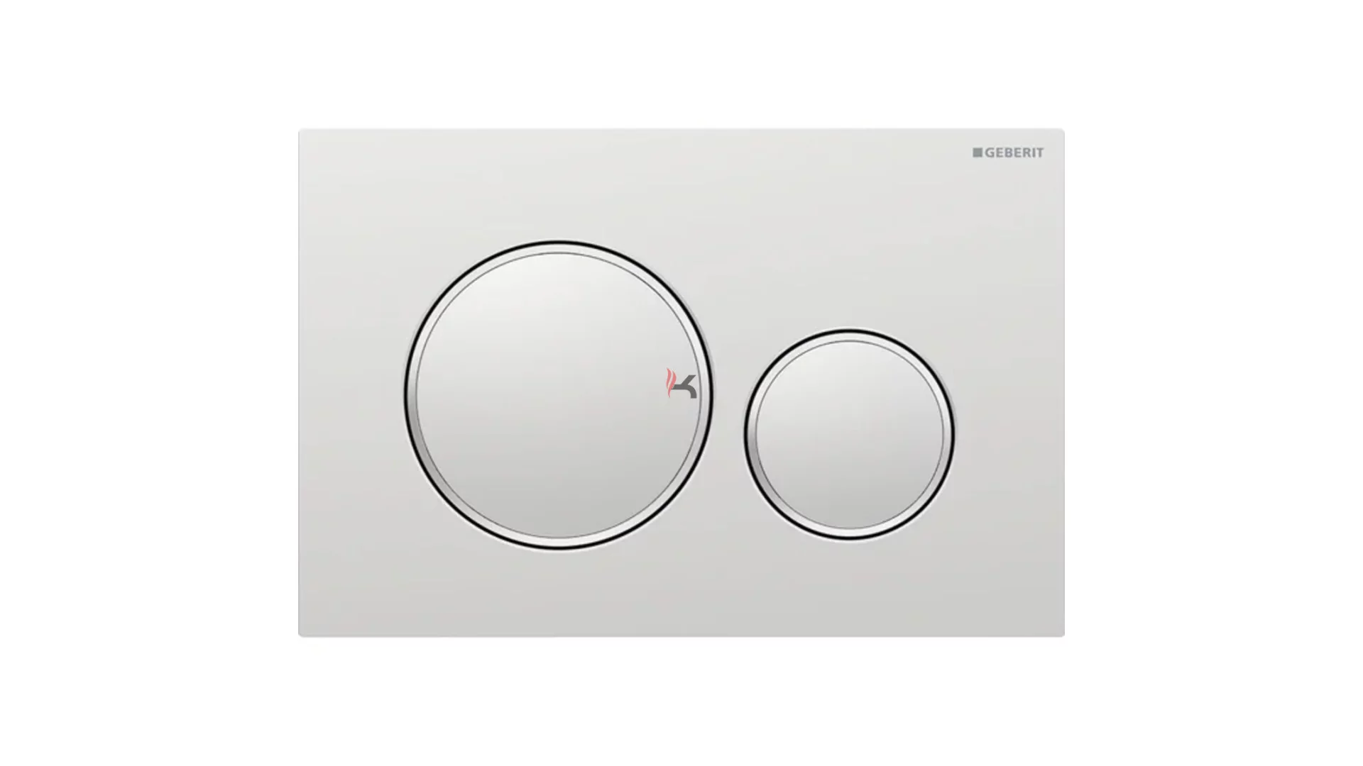 Geberit Sigma20 működtetőlap 2 mennyiséges öblítéshez, round, matt króm/fényes króm (Gyártói cikkszám: 115.882.JQ.1)