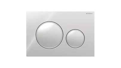 Geberit Sigma20 működtetőlap 2 mennyiséges öblítéshez, round, matt króm/fényes króm/matt króm