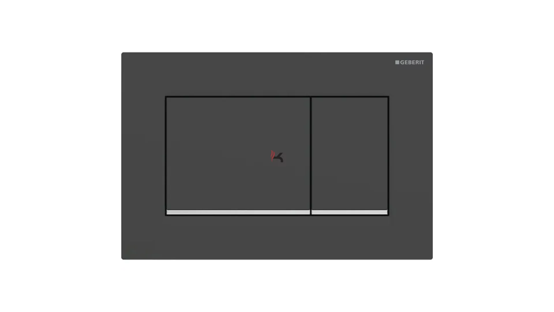 Geberit Sigma20 működtetőlap 2 mennyiséges öblítéshez, square, easy-to-clean,matt fekete/fényes k (Gyártói cikkszám: 115.883.14.1)