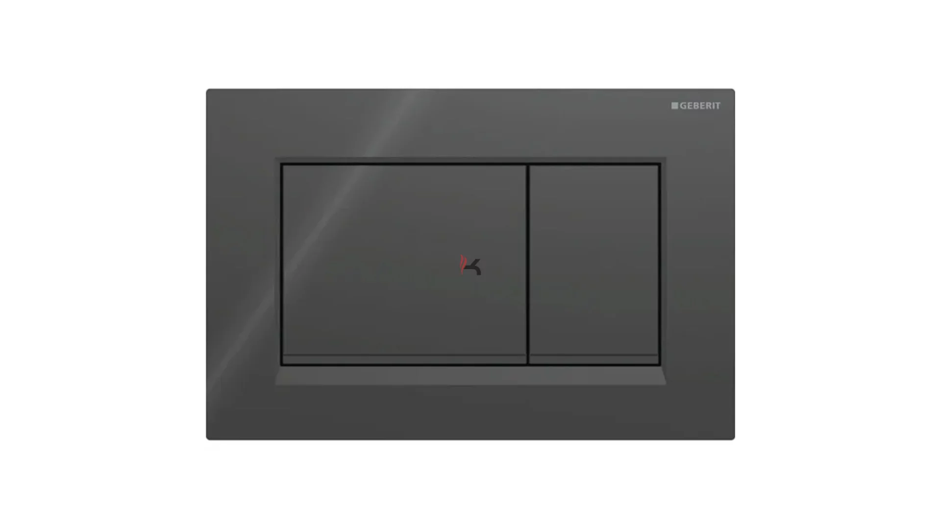 Geberit Sigma20 működtetőlap 2 mennyiséges öblítéshez, square, fekete/matt fekete (Gyártói cikkszám: 115.883.DW.1)