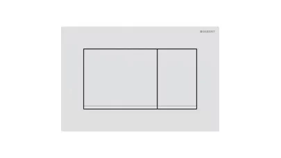 Geberit Sigma20 működtetőlap 2 mennyiséges öblítéshez, square, matt fehér easy-to-clean bevonatta