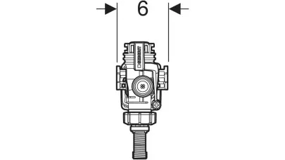 Geberit töltőszelep 383 típusú, falon kívülitartályhoz, réz, csatlakozócsonk 3/8" 2.