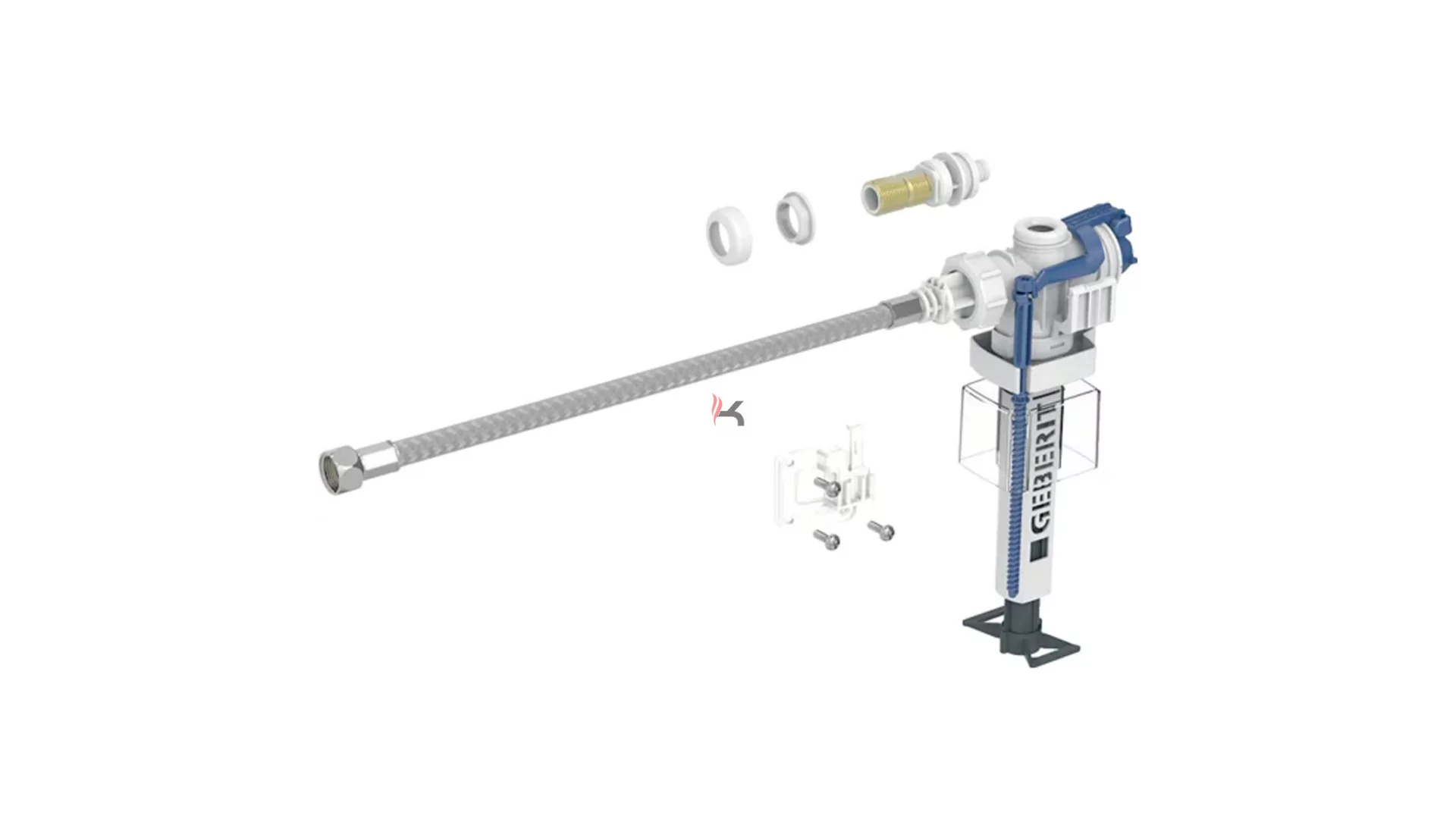 Geberit töltőszelep 383 típusú, oldalsó vízcsatlakozás, réz, 3/8" (Gyártói cikkszám: 246.192.00.5)