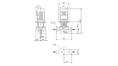 Grundfos TP 50-180/2 A-F-Z-BQQE-FX1 2.
