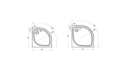 Ravak Galaxy Elipso Pro Flat 80 zuhanytál fehér 2.