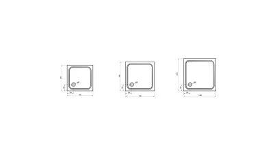 Ravak Galaxy Perseus Pro-100 Chrome zuhanytál fehér 2.