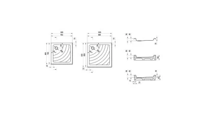 Ravak Kaskada Angela-90 EX zuhanytál fehér 2.