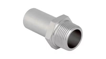Geberit Mapress inox KM átmeneti idom, egyenes csővéggel, d15, R 1/2"