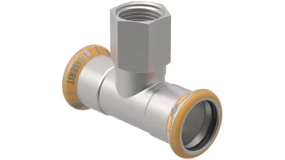 Geberit Mapress Therm inox T-idom, menetes ággal, 15-1-2"B-15mm