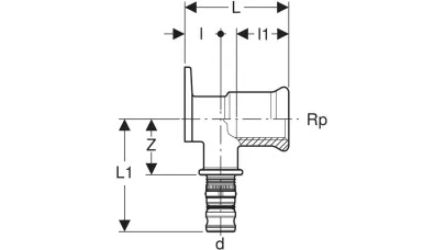 Geberit Mepla falikorong, CW617N, d20-Rp 1/2 L3,6 2.