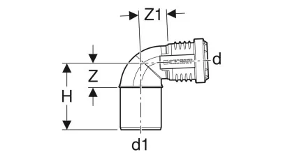 Geberit Silent-PP 87,5°-os szűkítőív, d40/50 2.
