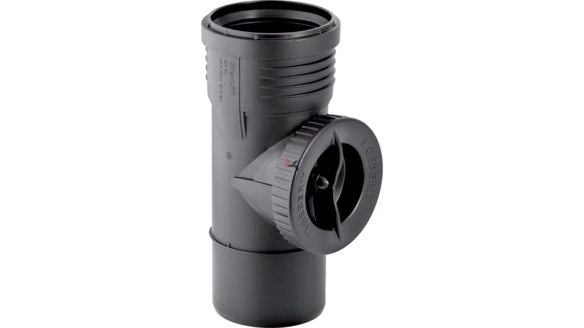 Geberit Silent-PP 90°-os tisztítóidom kerek lecsavarható kupakkal, d75 (Gyártói cikkszám: 390.327.14.1)