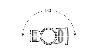 Geberit Silent-PP 87,5°-os íves kettős elágazó idom, d110/110/110 2.