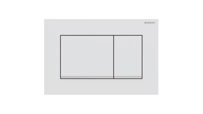 Geberit Sigma20 működtetőlap 2 mennyiséges öblítéshez, square, matt fehér easy-to-clean/fényes kr